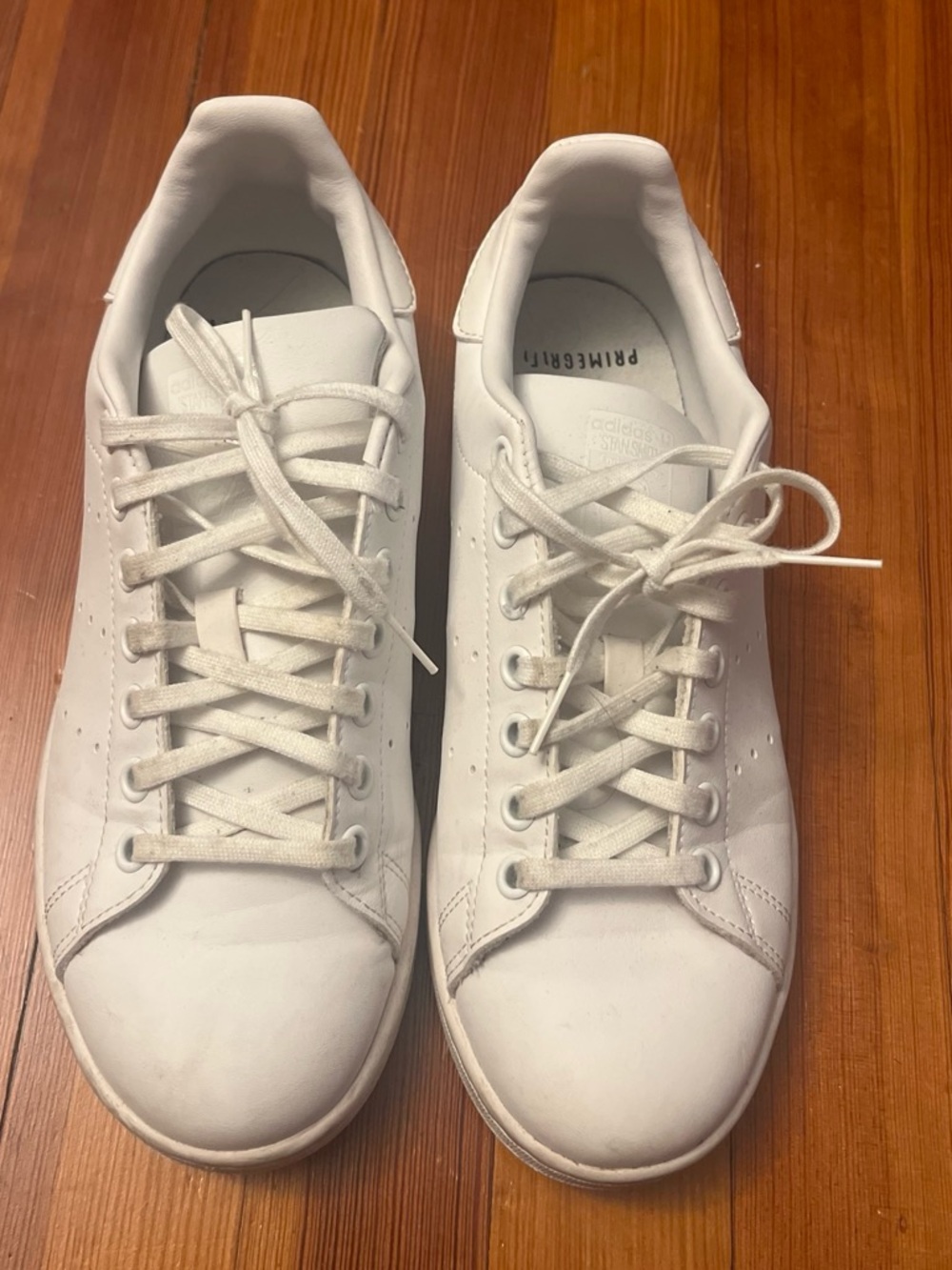 adidas White Leather Low-Top Sneakers